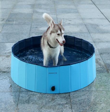 おうちで水遊び!折りたたみ式ペットプール(大型犬OK)