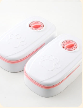 【自動ペット給餌器】猫・犬用スマートフードディスペンサー｜タイマー機能付き・ステンレス製ボウル｜