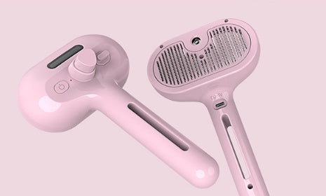 うるツヤブラシ｜ミスト加湿＆セルフ掃除機能付きペットコーム